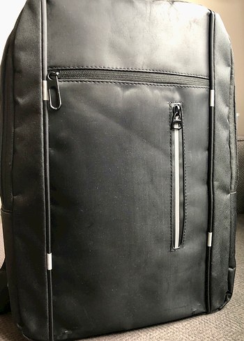 Erkek Siyah Fermuarlı Sırt Çantası - Görsel 6