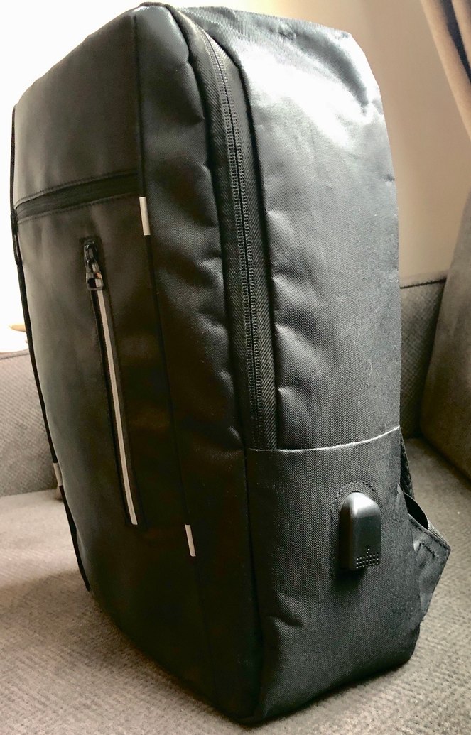 Erkek Siyah Fermuarlı Sırt Çantası - Görsel 5
