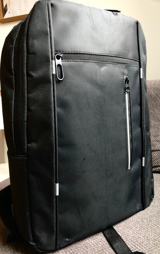 Erkek Siyah Fermuarlı Sırt Çantası - Görsel 3