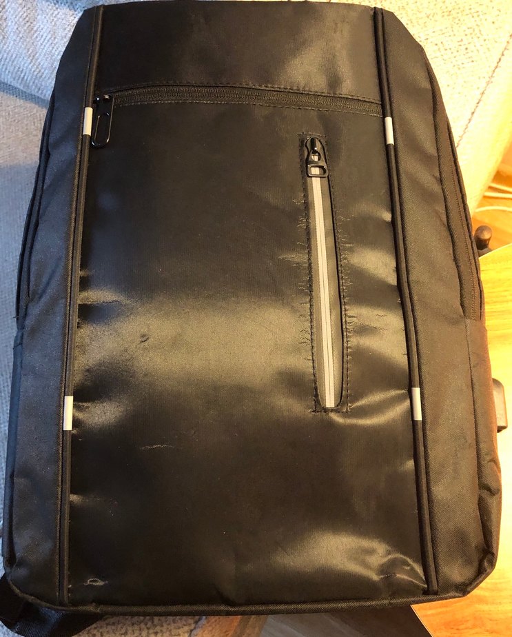 Erkek Siyah Fermuarlı Sırt Çantası - Görsel 2