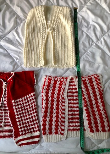 Kız Çocuk Renkli Örgü Yelek - Görsel 2