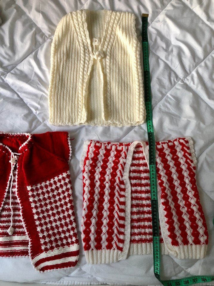 Kız Çocuk Renkli Örgü Yelek - Görsel 2