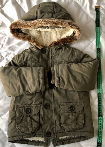 Kürk Detaylı Kamuflaj Desenli Erkek Çocuk Mont - Görsel 5