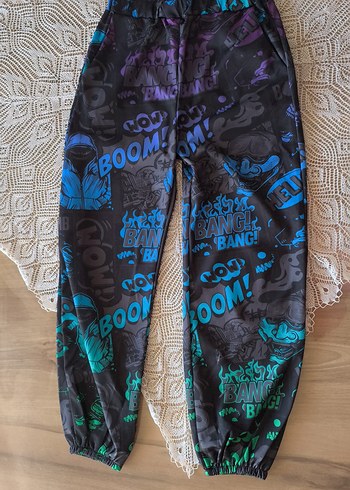 Çok Renkli Bağcıklı Streetwear Eşofman
