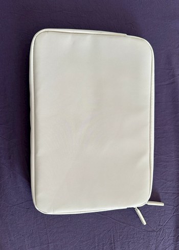 Beden Beyaz tablet Laptop Çantası Fermuarlı