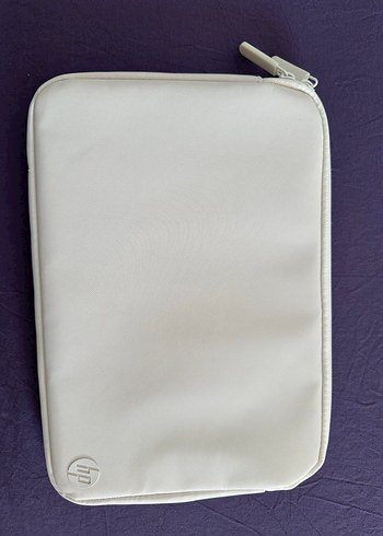 Beyaz tablet Laptop Çantası Fermuarlı