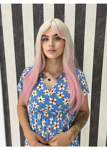 Pembe Pastel Denim Saç Aksesuarı