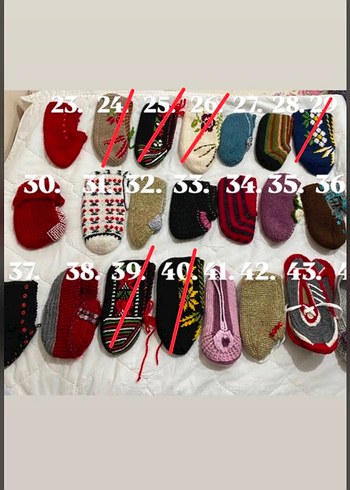 Renkli Nakışlı Örgü Kadın Terlik - Görsel 2