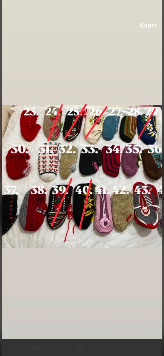 Renkli Nakışlı Örgü Kadın Terlik - Görsel 2