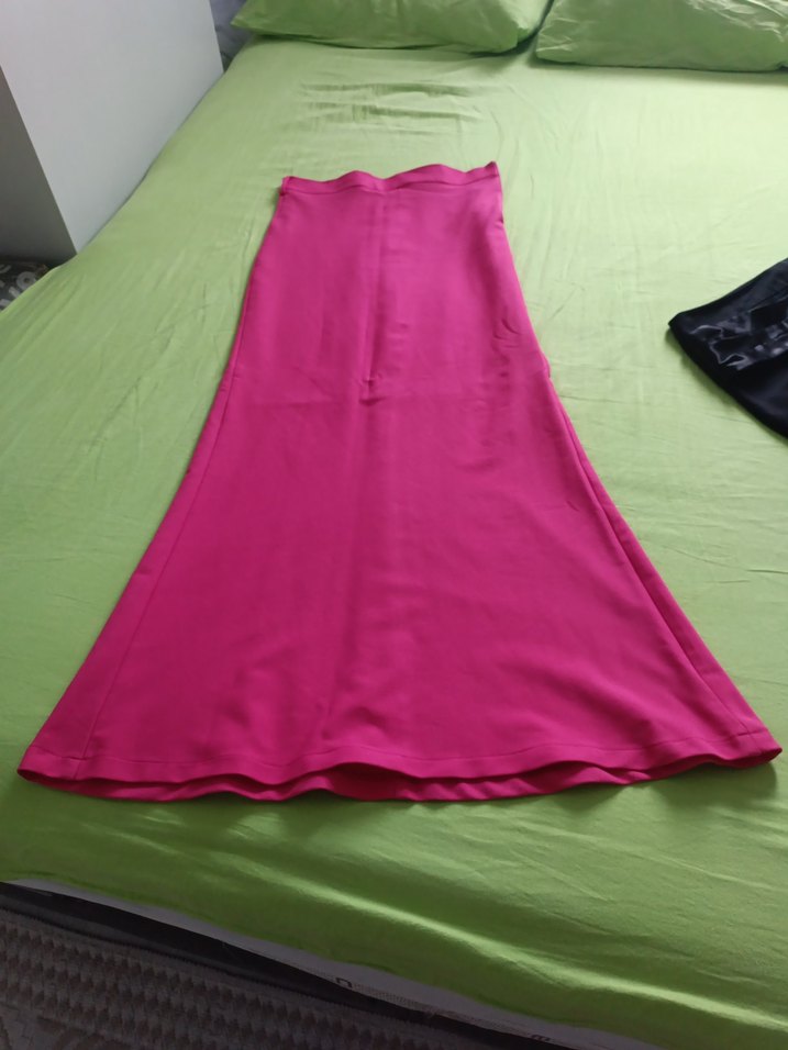 Pembe Drapeli uzun etek - Görsel 3