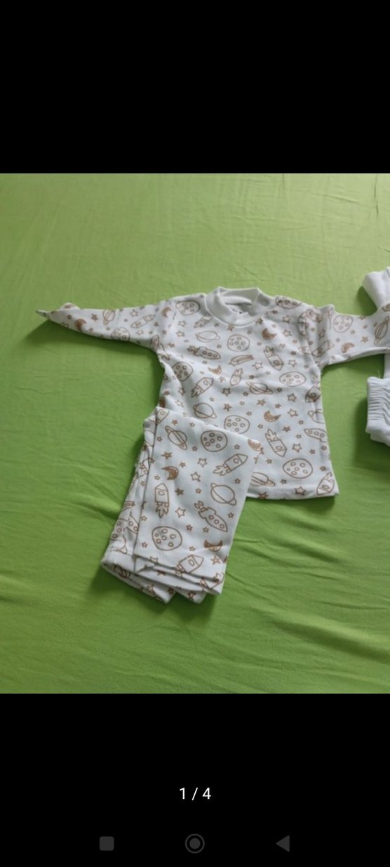 Beyaz Desenli Çocuk Pijama Takımı - Görsel 2