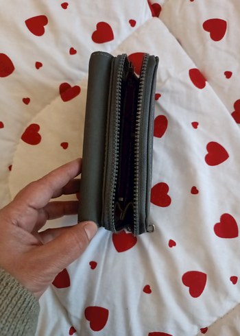 Gri Fermuarlı Kadın Cüzdanı - Görsel 2