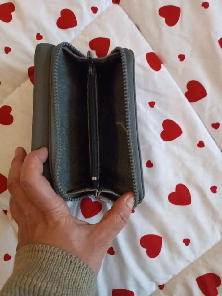 Gri Fermuarlı Kadın Cüzdanı - Görsel 3
