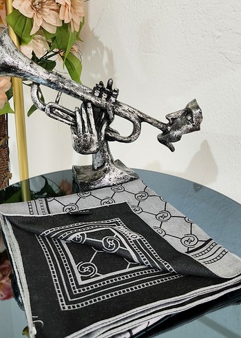 Cift taraflı kaşmir ipek esarp - Görsel 9