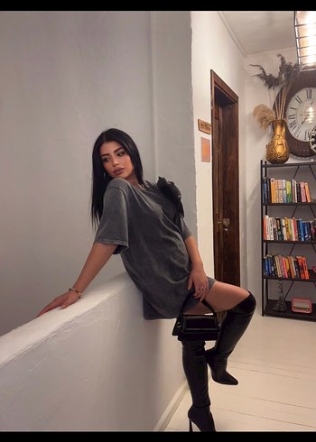 Siyah Deri Tokalı Dizüstü Çizme - Görsel 4