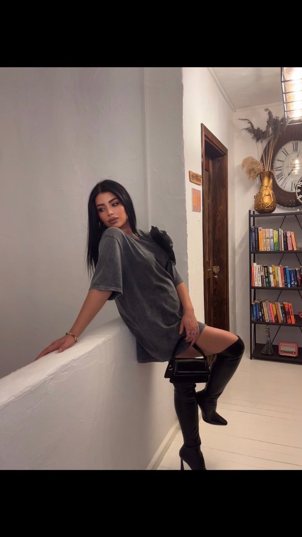 Siyah Deri Tokalı Dizüstü Çizme - Görsel 4