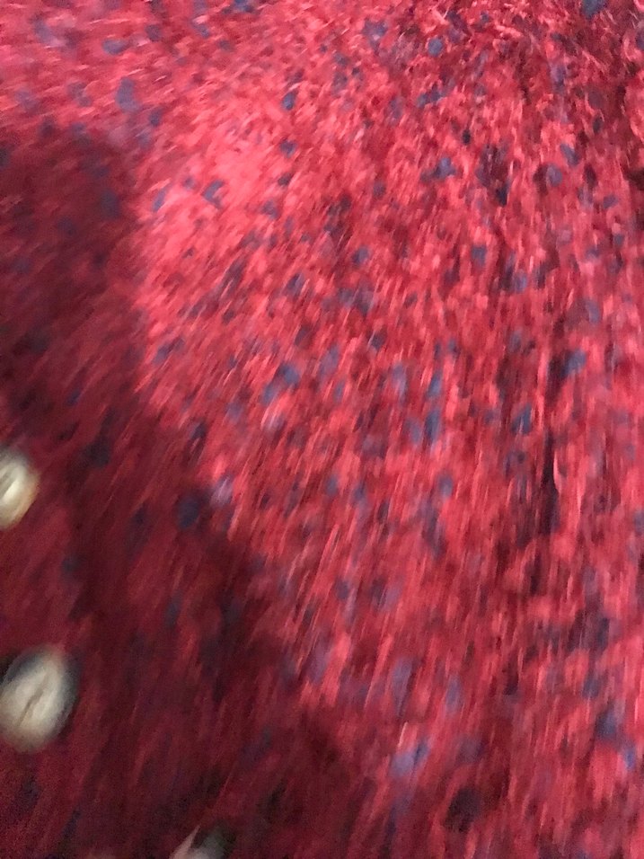 Bordo Desenli Yumoş hırka - Görsel 2