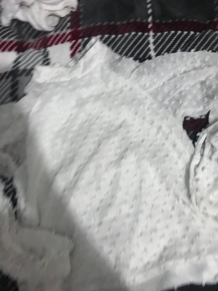 Beyaz Uzun Kollu Beyaz puantiye kolları tül  Kadın Bluz - Görsel 3