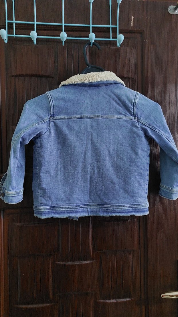 Erkek Çocuk İçi Kürklü Düğmeli Kot Ceket - Görsel 2