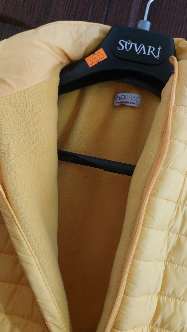 Sarı Fermuarlı Erkek Çocuk Mont - Görsel 3