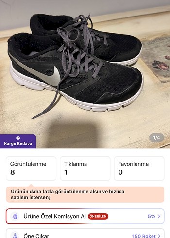 Nıke Bağcıklı Spor Ayakkabı