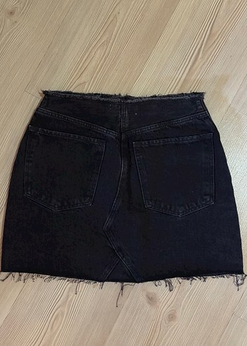 Pull and Bear Siyah Dar Kesim Midi Kot etek