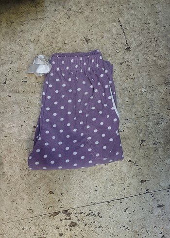 Mor Puantiyeli Kız Çocuk Eşofman Altı - Görsel 3