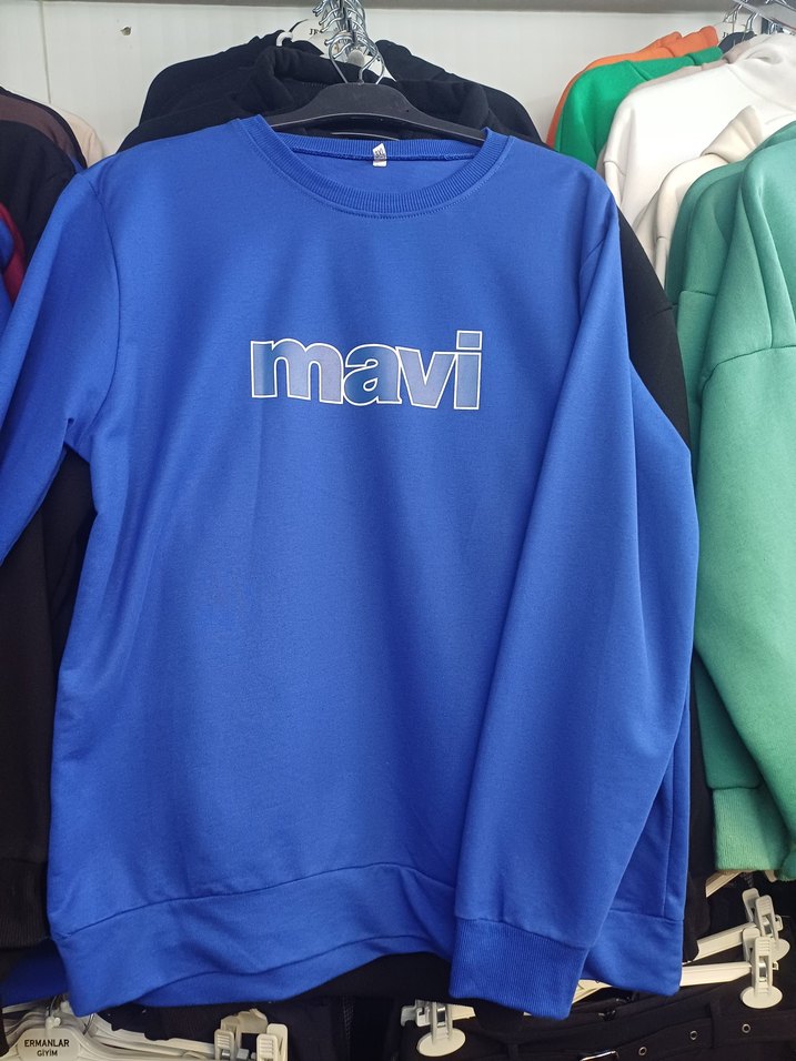 Mavi Baskılı Mavi Kadın Sweatshirt - Görsel 2