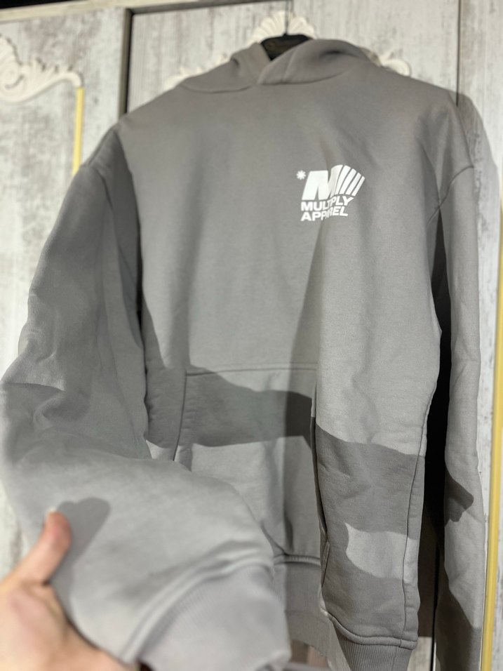 Kapüşonlu Gri Kadın Sweatshirt - Görsel 2