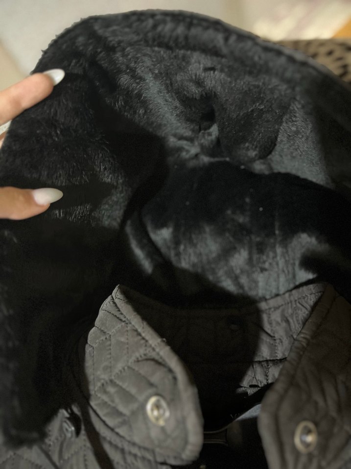 Kadın Siyah Pilili Uzun Ceket - Görsel 3