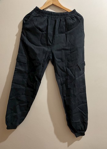 Siyah Rahat Kesim Street Style Kadın Pantolon