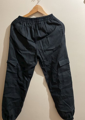 40 Beden Siyah Rahat Kesim Street Style Kadın Pantolon