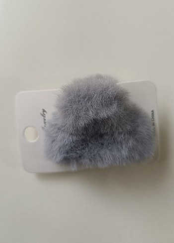 Yünlü ve Kürklü Kadın Saç Tokası - Görsel 4