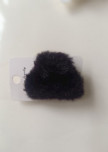 Yünlü ve Kürklü Kadın Saç Tokası - Görsel 6