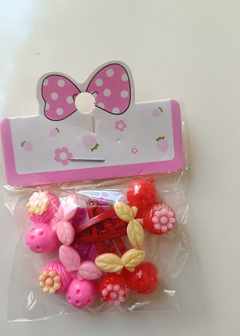 Renkli Boncuklu Çocuk Saç Tokaları Seti - Görsel 4