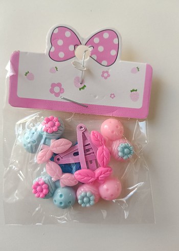 Renkli Boncuklu Çocuk Saç Tokaları Seti - Görsel 5