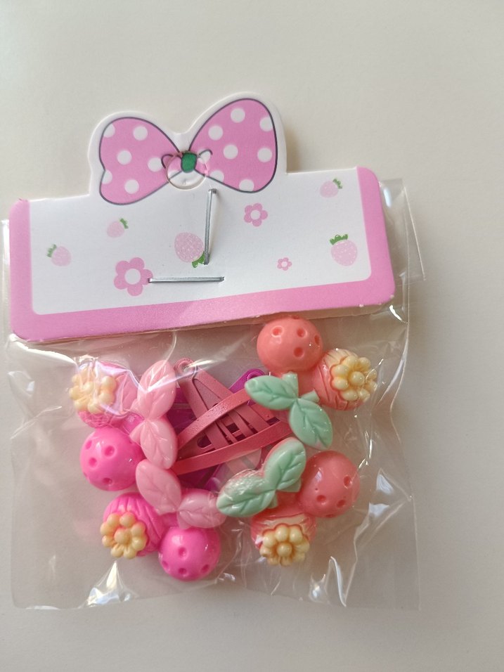 Renkli Boncuklu Çocuk Saç Tokaları Seti - Görsel 2