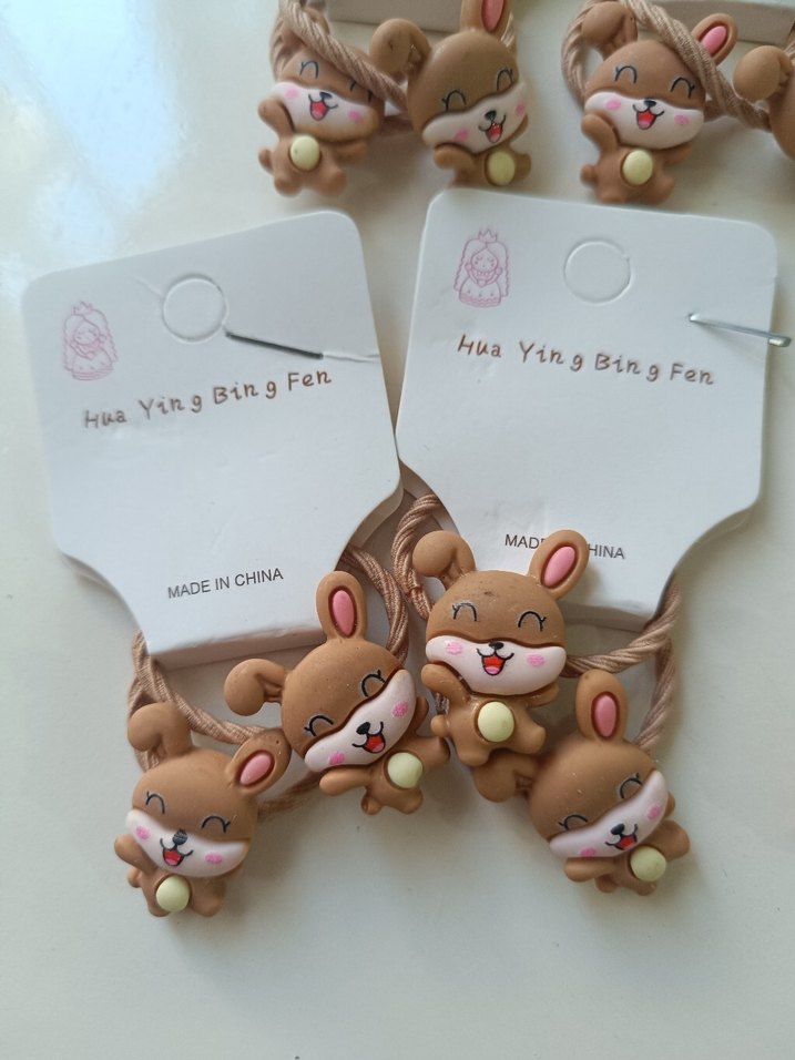 Bohem Tarzı Elastik Baskılı Bebek Saç Tokası - Görsel 3