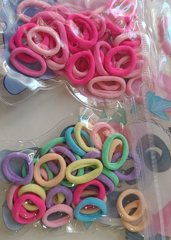 Renkli Nakışlı Elastik Çocuk Saç Tokası - Görsel 2