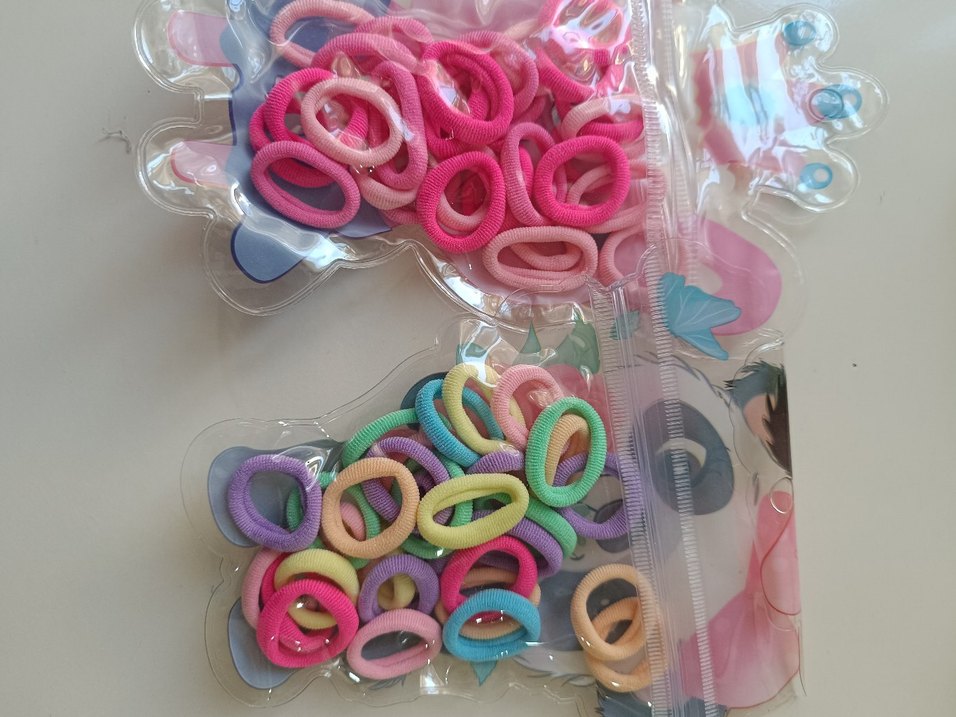 Renkli Nakışlı Elastik Çocuk Saç Tokası - Görsel 2