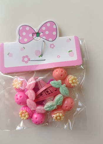 Renkli Boncuklu Çocuk Saç Tokaları Seti - Görsel 5