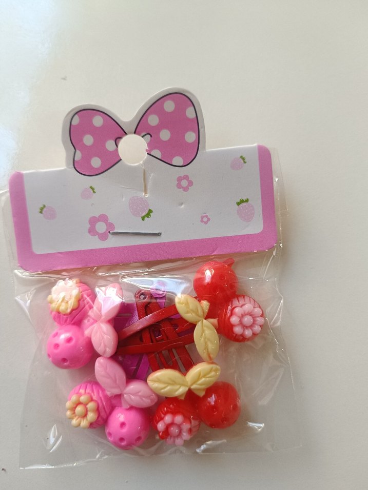 Renkli Boncuklu Çocuk Saç Tokaları Seti - Görsel 3