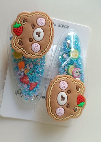 Renkli Boncuklu ve Nakışlı Çocuk Toka Seti - Görsel 5