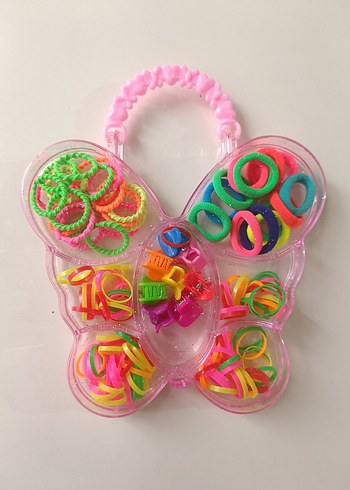 Renkli Lastikli Çocuk Saç Tokası Seti - Görsel 4