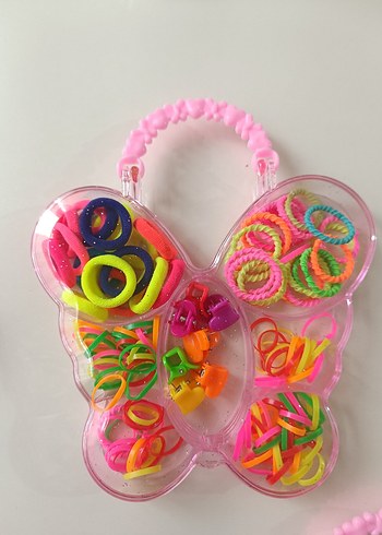 Renkli Lastikli Çocuk Saç Tokası Seti - Görsel 5