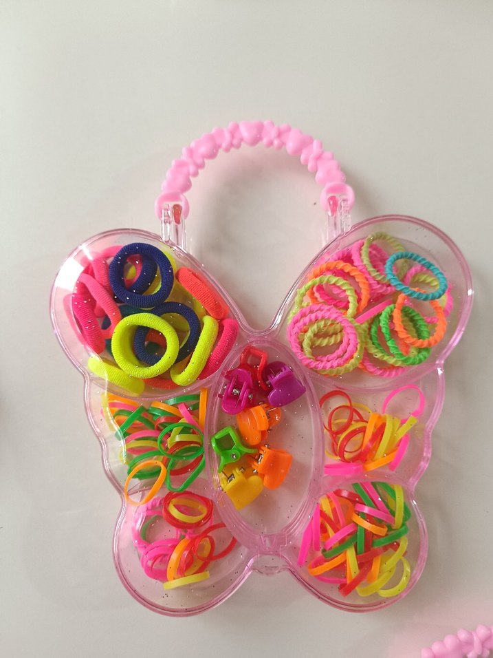 Renkli Lastikli Çocuk Saç Tokası Seti - Görsel 5