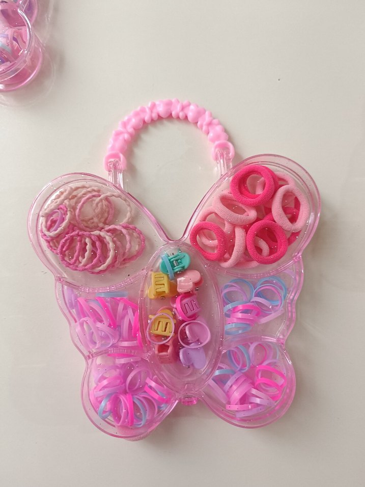 Renkli Lastikli Çocuk Saç Tokası Seti - Görsel 2