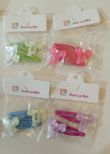 Renkli Lastikli Çocuk Toka Seti - Görsel 3