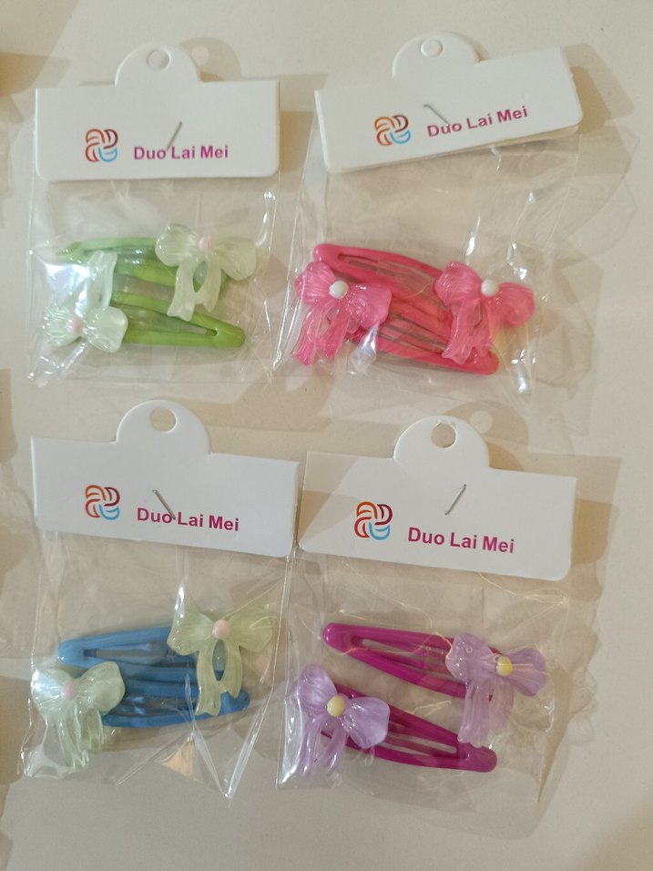 Renkli Lastikli Çocuk Toka Seti - Görsel 3