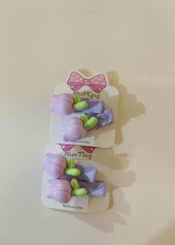 Çiçekli Renkli Çocuk Saç Tokaları - Görsel 6